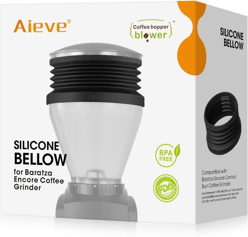 AIEVE Silicone Coffee Hopper Bellow Compatible with Baratza Encore Grinder ESP/Virtuosa+ Coffee Grinder,Reduce Coffee Grinds Retention - Image 1